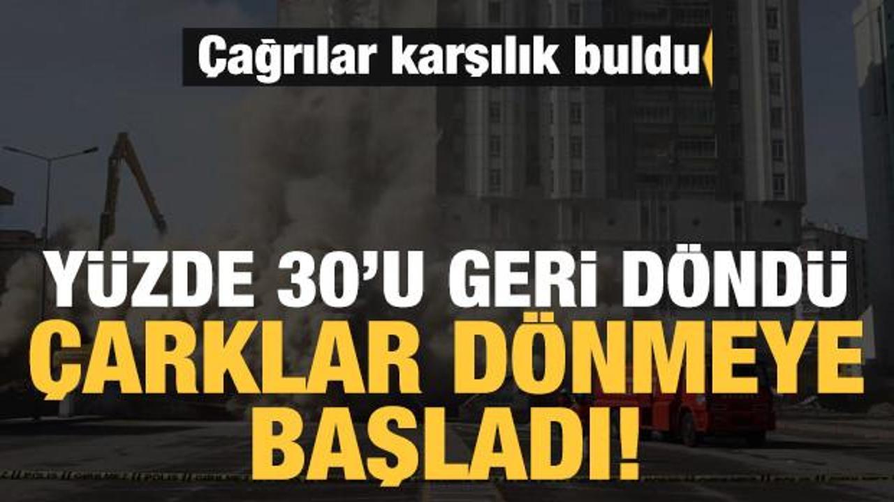 Y&uuml;zde 30'u geri d&ouml;nd&uuml; &ccedil;arklar yeniden d&ouml;nmeye başladı
