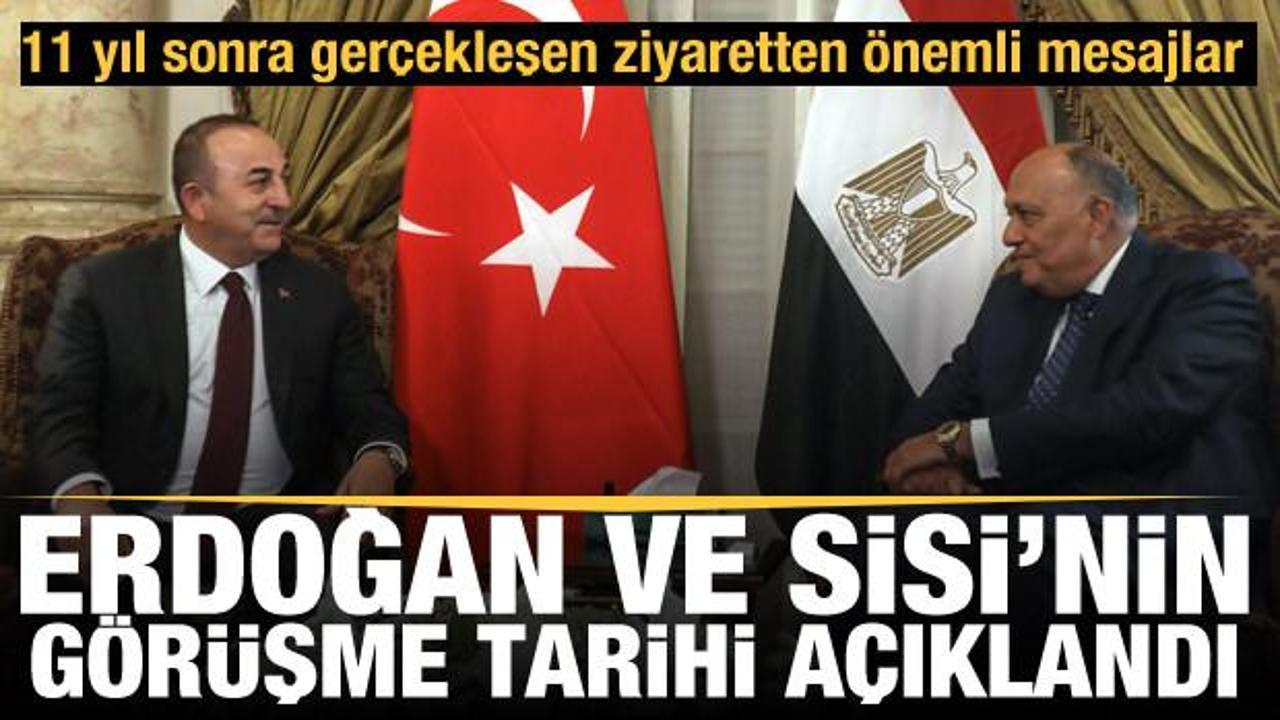 Çavuşoğlu Mısır'da açıkladı: Erdoğan ve Sisi'nin görüşeceği tarih belli oldu