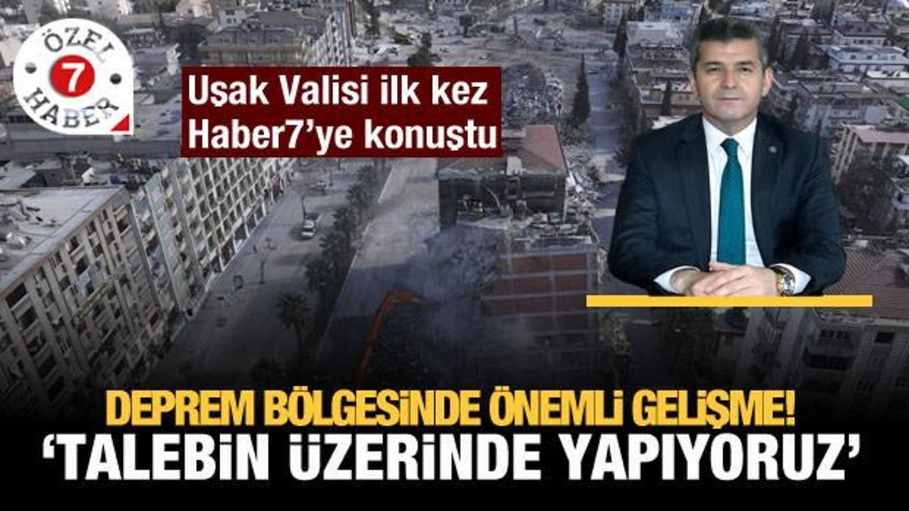 Deprem b&ouml;lgesinde &ouml;nemli gelişme: Talebin &uuml;zerinde yapıyoruz