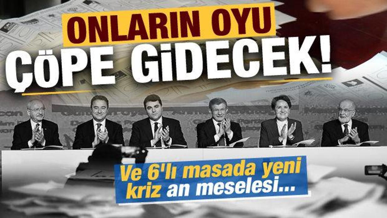 Ve 6'lı masada yeni kriz an meselesi: Onların oyu &ccedil;&ouml;pe gidecek...
