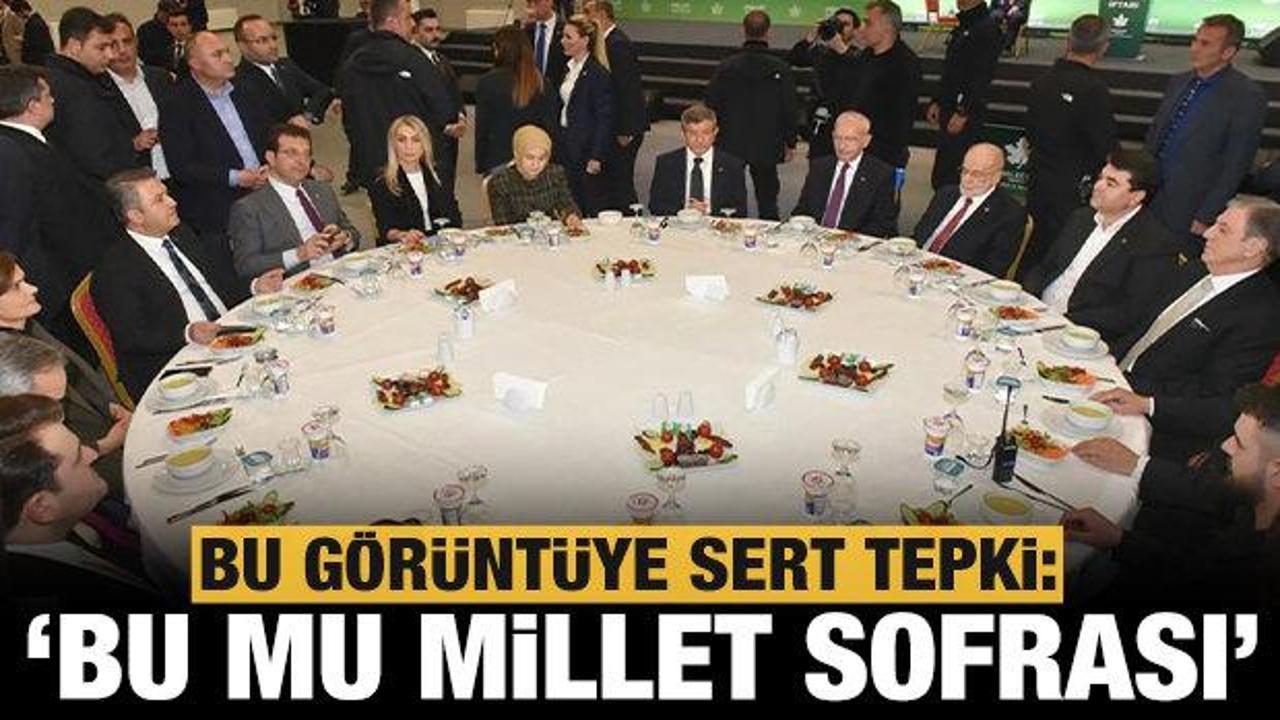 Bu g&ouml;r&uuml;nt&uuml; b&uuml;y&uuml;k tepki &ccedil;ekti: Hangisi millet sofrası?