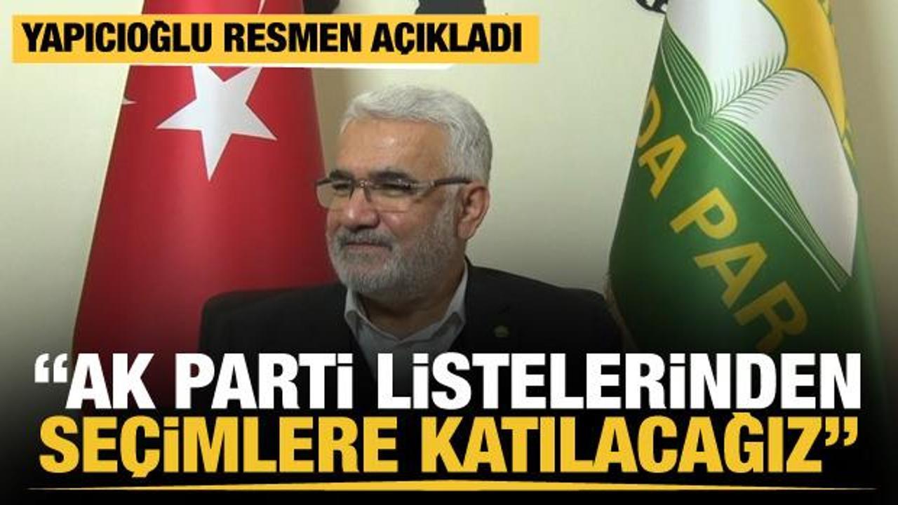 HÜDA PAR'dan son dakika açıklaması: AK Parti listelerinden seçimlere katılacağız