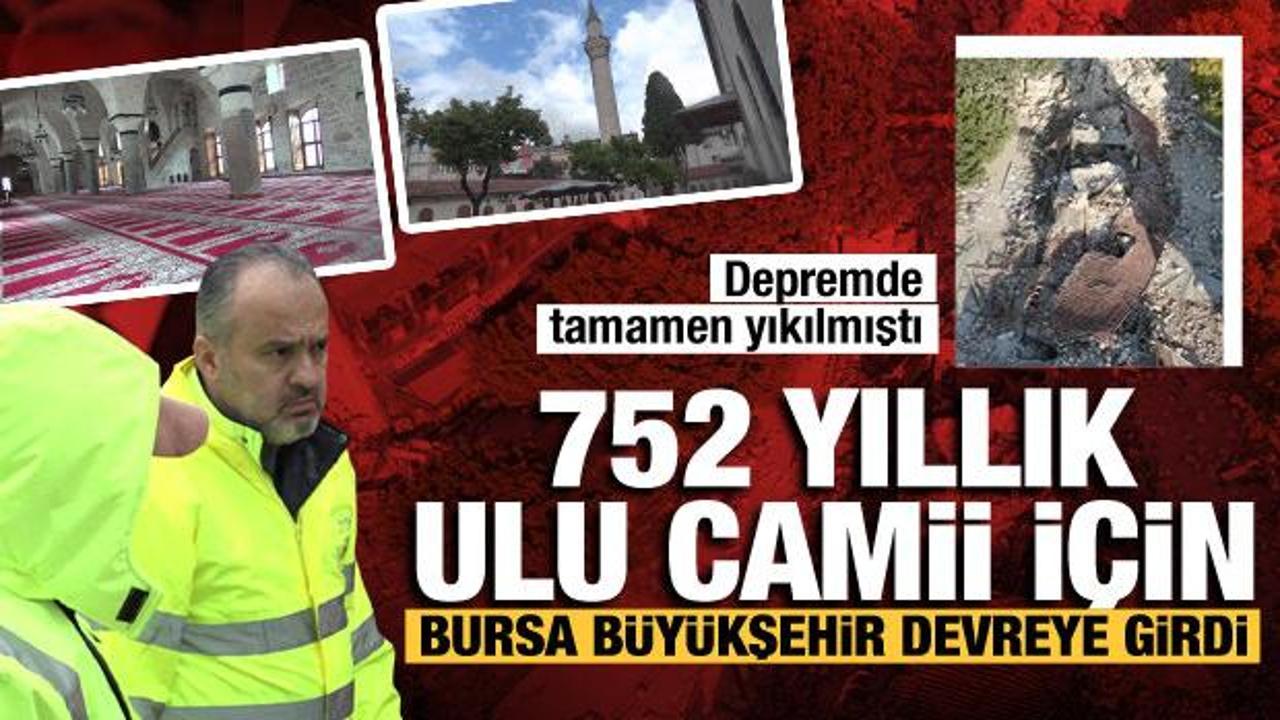 Bursa Büyükşehir Hatay'da depremde yıkılan tarihi Ulu Camii için devreye girdi