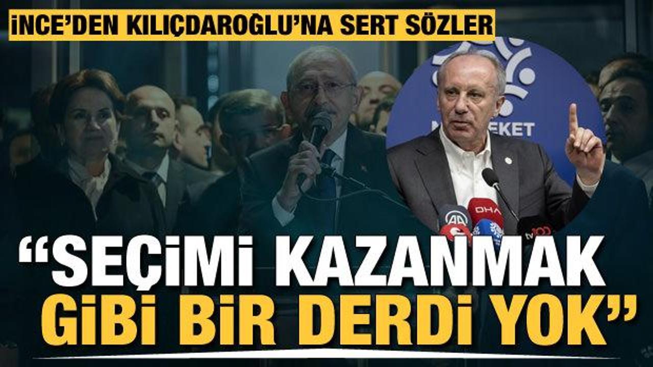 Muharrem İnce'den Kılı&ccedil;daroğlu'na sert s&ouml;zler! Se&ccedil;imi kazanmak gibi bir derdi yok