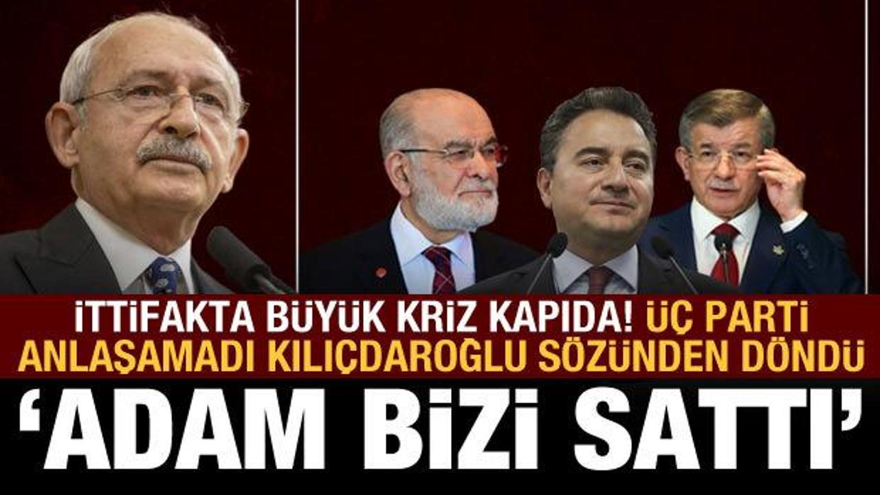 Saadet'in &ouml;nerisi kabul edilmedi, Kılı&ccedil;daroğlu s&ouml;z&uuml;nden d&ouml;nd&uuml;: İttifakta yeni kriz