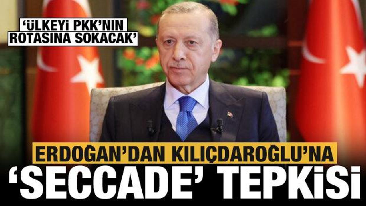 Son dakika: Cumhurbaşkanı Erdoğan'dan Kılı&ccedil;daroğlu'na 'seccade' tepkisi