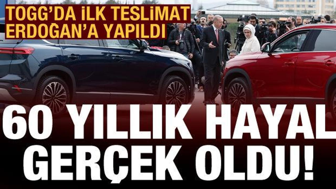 Togg'da ilk teslimat! Cumhurbaşkanı Erdoğan: 60 yıllık hayal ger&ccedil;ek oldu