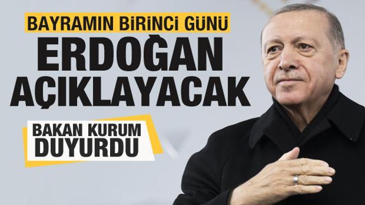 Bakan Kurum duyurdu: Başkan Erdoğan bayramın birinci günü açıklayacak