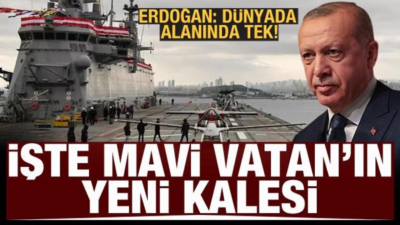Erdoğan: TCG Anadolu kendi alanında dünyanın ilk savaş gemisidir