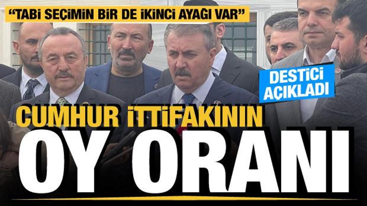 BBP Lideri Mustafa Destici Cumhur İttifakı&rsquo;nın oy oranını a&ccedil;ıkladı!