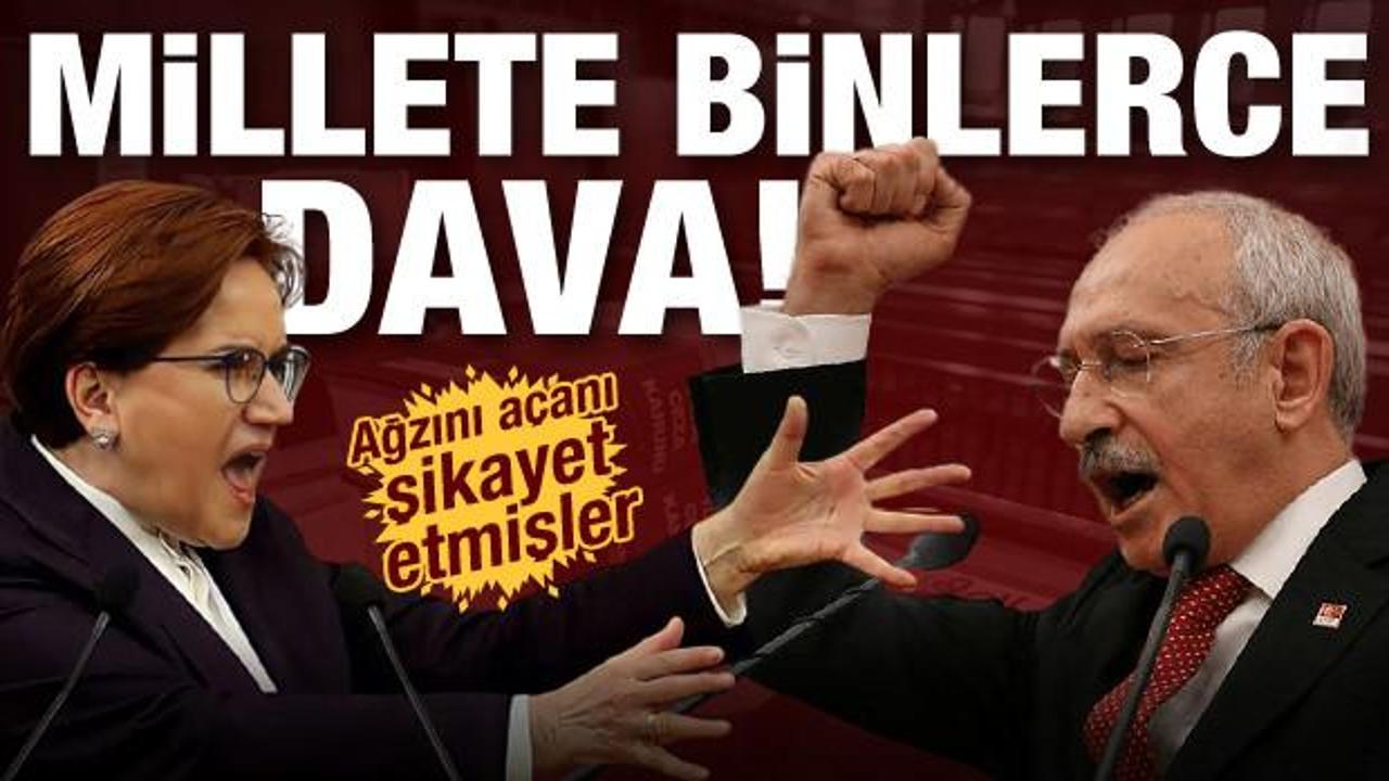 Lafta hürriyet, icraatta istibdat: 6'lı koalisyondan halka binlerce dava!