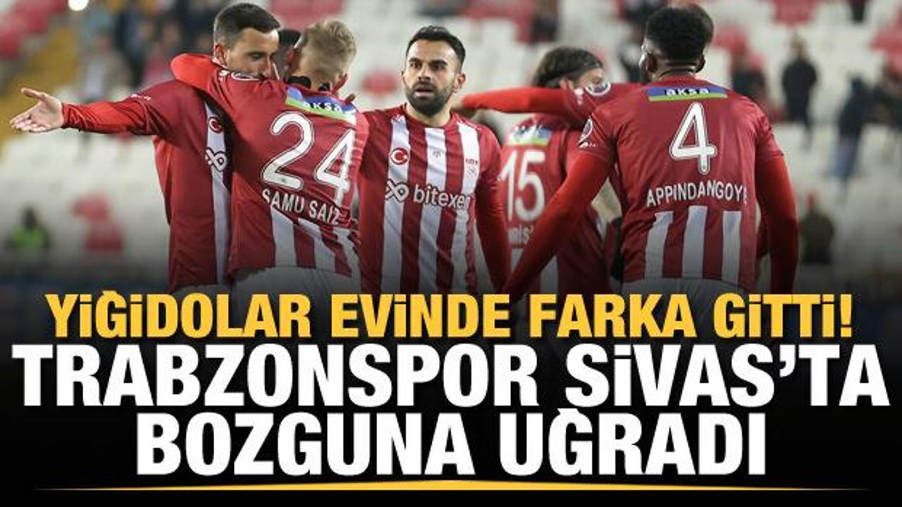 Trabzonspor Sivas'ta bozguna uğradı! Yiğidolar evinde farka gitti