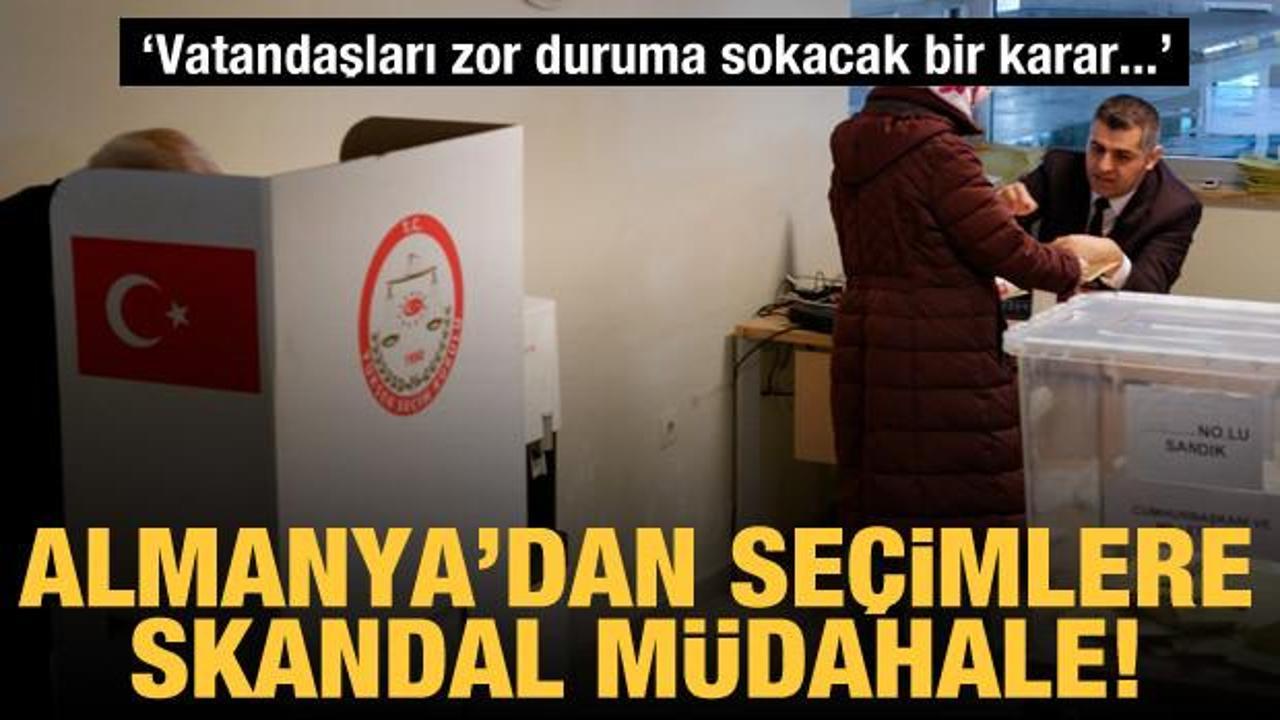 Almanya'dan skandal adım: Bazı b&ouml;lgelerde sandık kurulmasına izin verilmedi