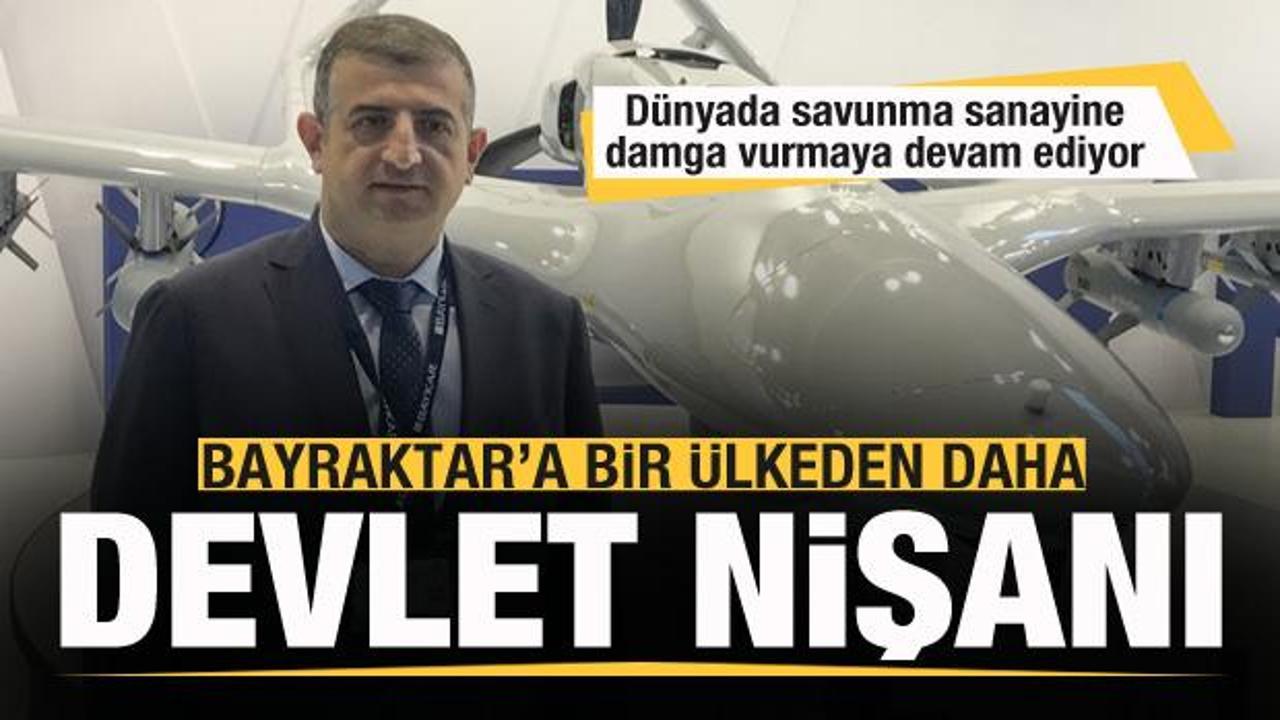 Bayraktar'a bir &uuml;lkeden daha devlet nişanı! 