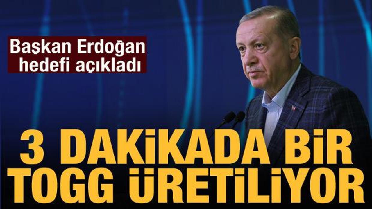 Cumhurbaşkanı Erdoğan: 3 dakikada bir Togg üretiliyor