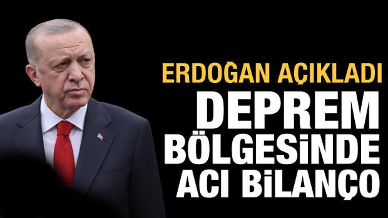 Cumhurbaşkanı Erdoğan son bilan&ccedil;oyu a&ccedil;ıkladı: 311 bin bina kullanılamaz hale geldi
