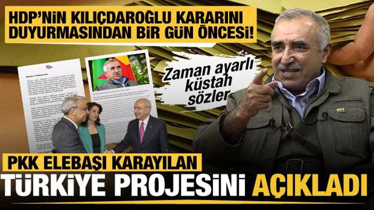 HDP Kılıçdaroğlu kararını açıkladı. Elebaşı Karayılan'dan küstah "Türkiye projesi" sözleri