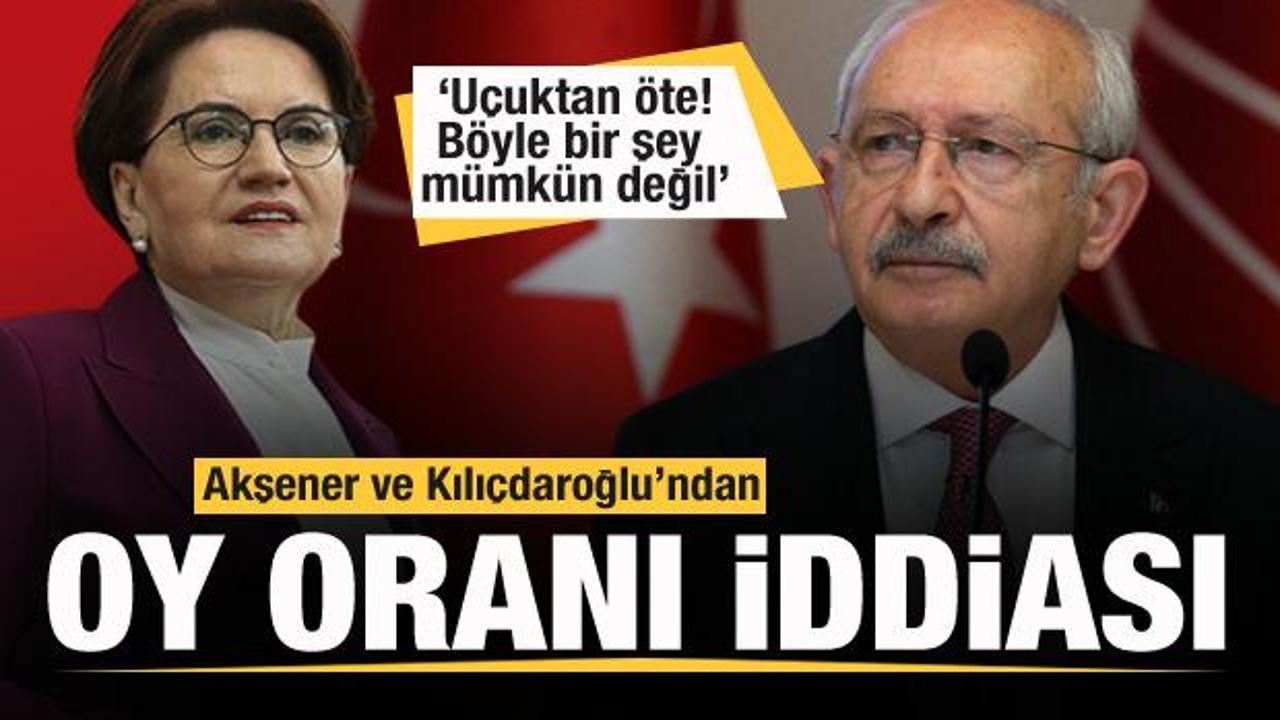 Akşener ve Kılı&ccedil;daroğlu'nun se&ccedil;im iddiası! Anket şirketinden cevap: M&uuml;mk&uuml;n değil