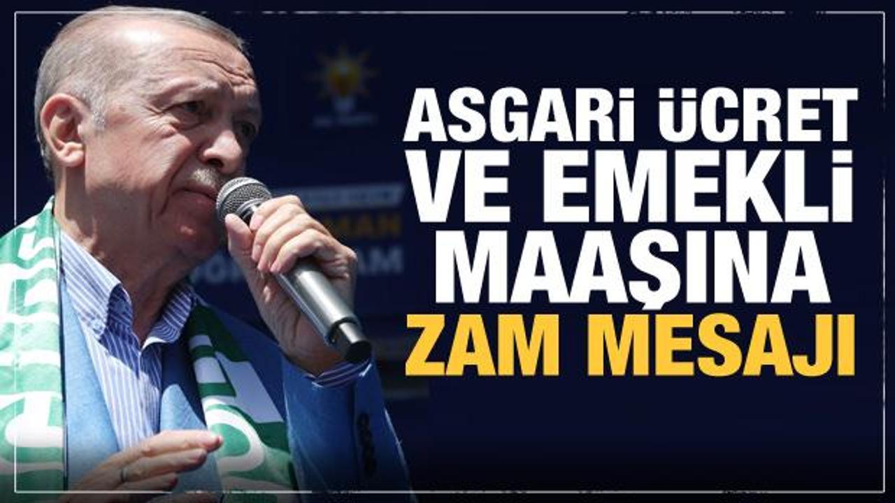 Cumhurbaşkanı Erdoğan asgari ücret ve emekli maaşı müjdesini duyurdu