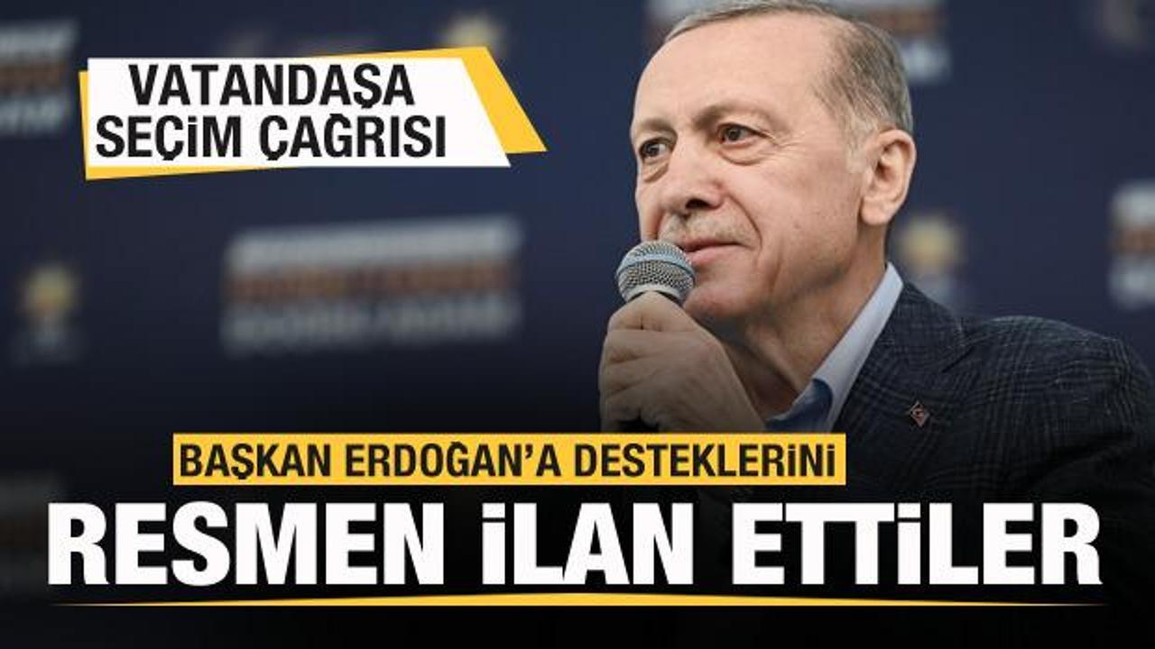 Kritik se&ccedil;im &ccedil;ağrısı! Başkan Erdoğan'a desteklerini resmen ilan ettiler