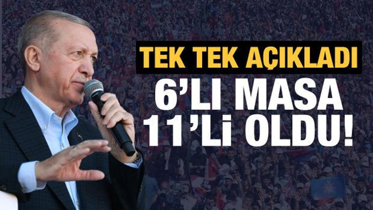 Son Dakika... Erdoğan: T&uuml;rkiye d&uuml;şmanları seslerini y&uuml;kseltti, 6'lı masa 11'li oldu!
