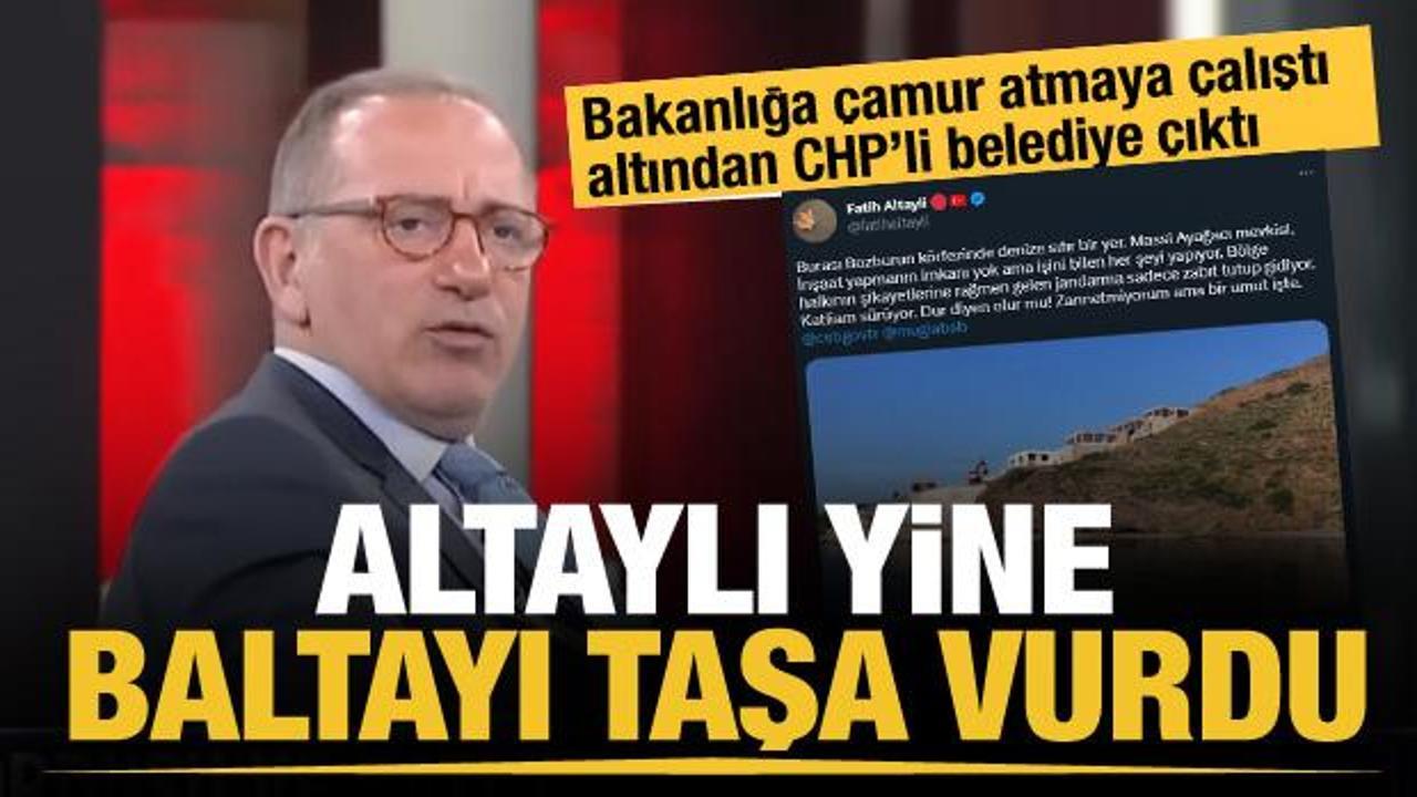 Altaylı CHP'yi aklama telaşına girdi: Belediyelerin sorumluluğunu Bakanlığa yıktı!