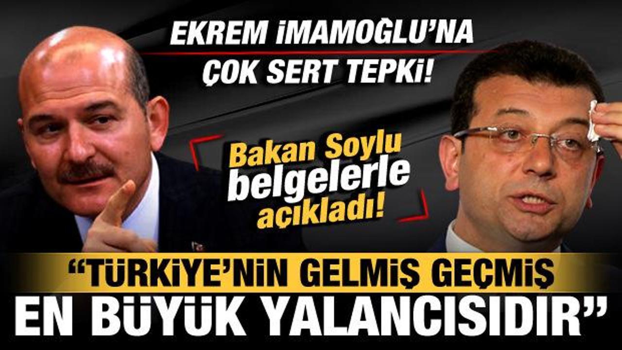 Bakan Soylu'dan, İmamoğlu'na çok sert tepki: İmamoğlu Türkiye'nin en büyük yalancısıdır 