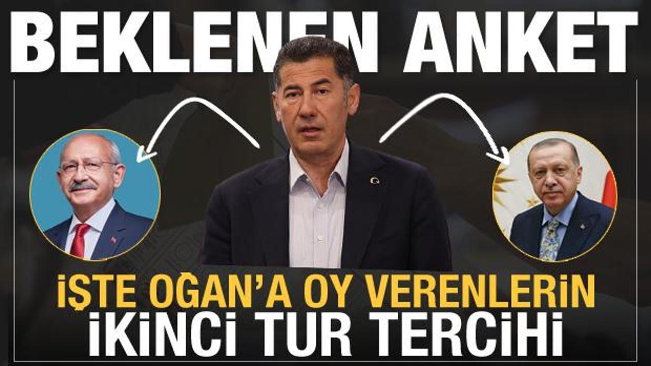 Beklenen anket sonu&ccedil;ları! İşte Sinan Oğan'a oy verenlerin ikinci tur tercihi