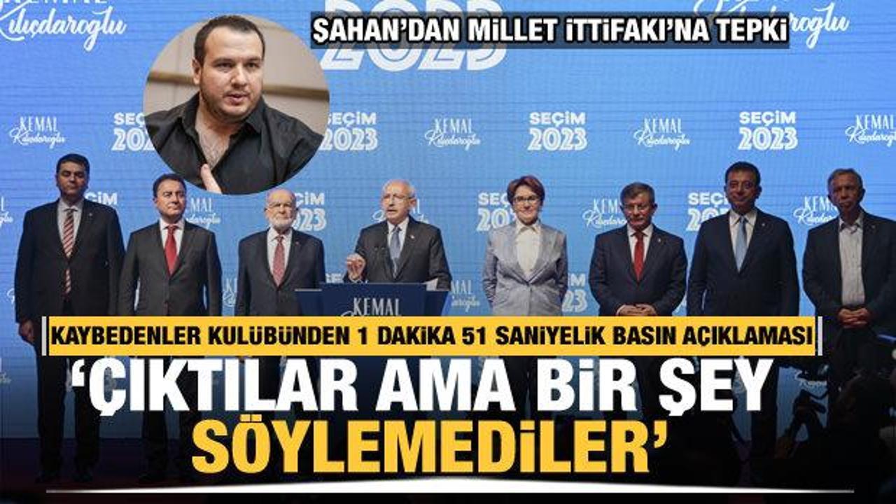 Kaybedenler kul&uuml;b&uuml;nden 1 dakika 51 saniyelik basın a&ccedil;ıklaması! Şahan'dan tepki geldi