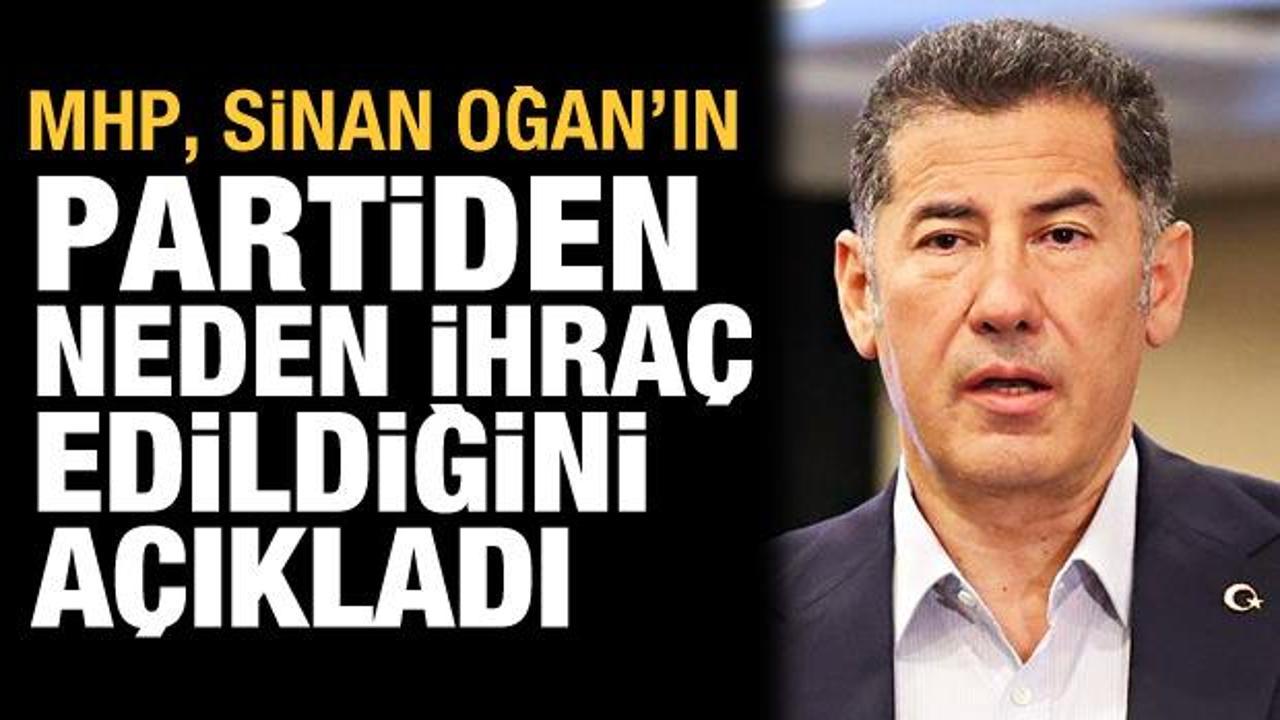 MHP, Sinan Oğan'ın partinden neden ihra&ccedil; edildiğini a&ccedil;ıkladı