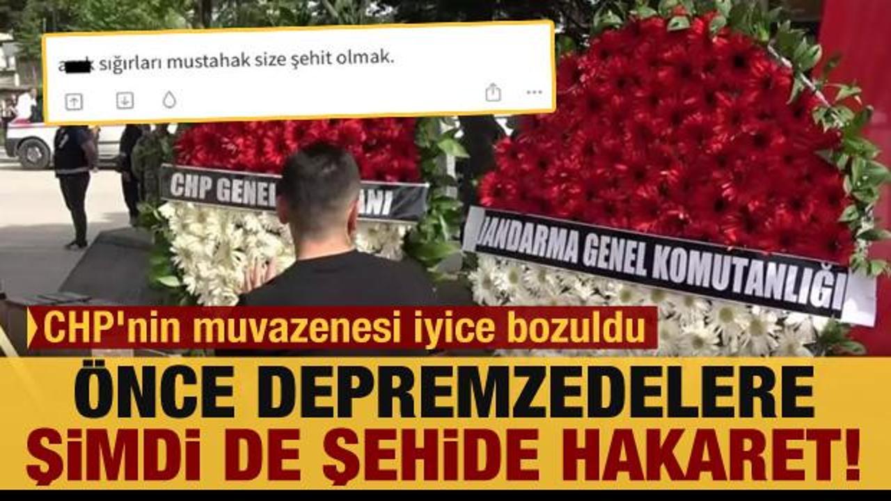 Önce depremzedelere şimdi de şehitlere hakaret! CHP'lilerin muvazenesi iyice bozuldu