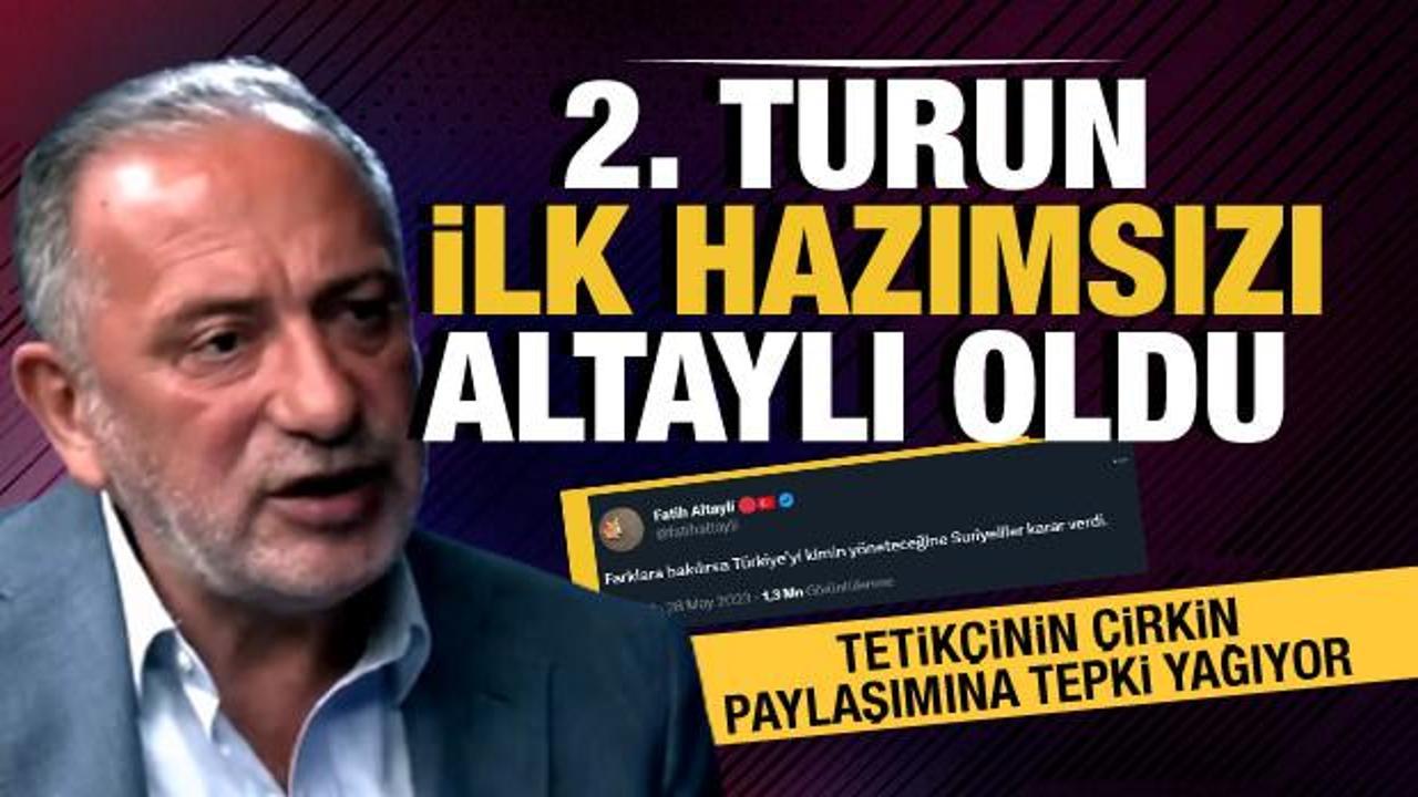 2. turun ilk hazımsızı Fatih Altaylı oldu... Tetik&ccedil;inin &ccedil;irkin paylaşımına tepki yağıyor