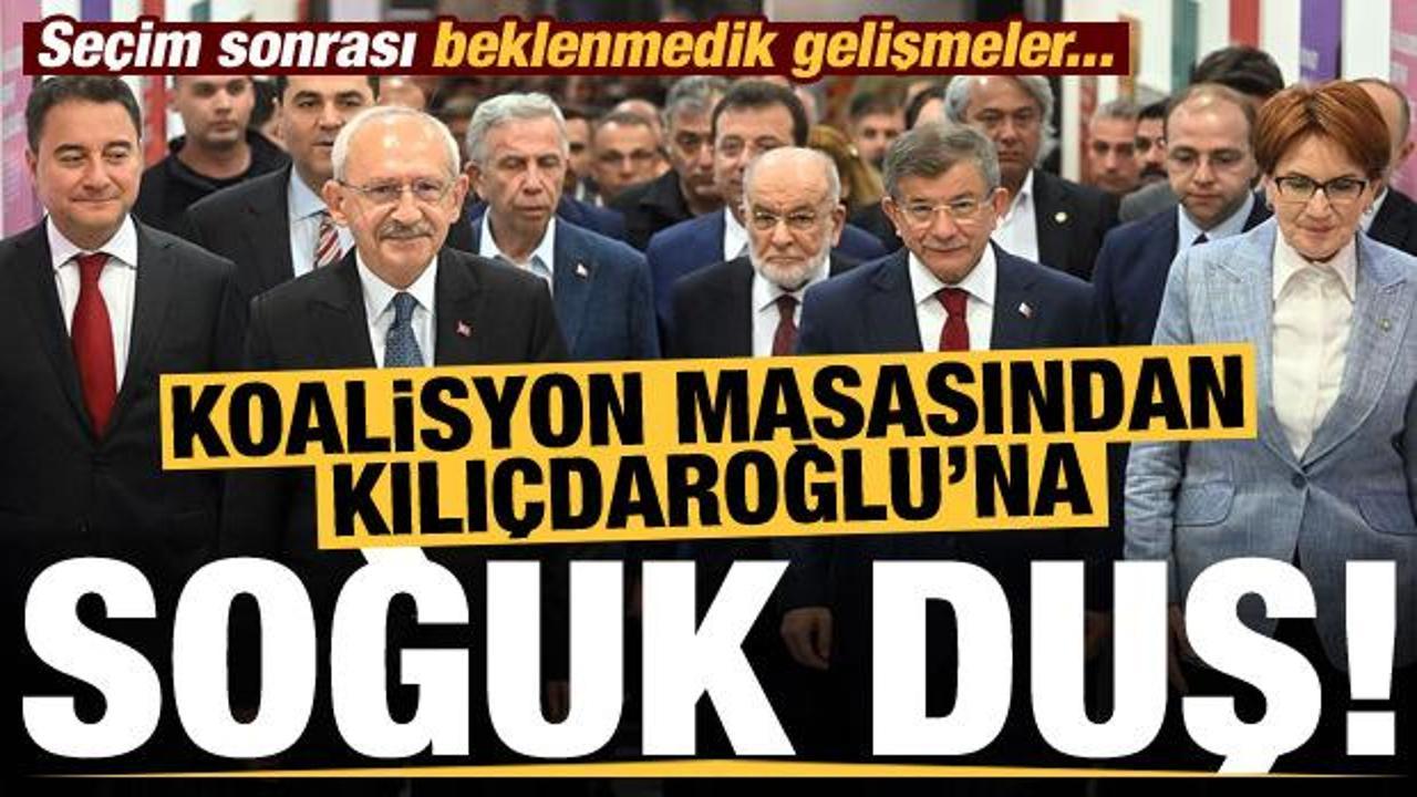7'li koalisyon masasında Kılı&ccedil;daroğlu'na soğuk duş! Masa var ortaklar yok...