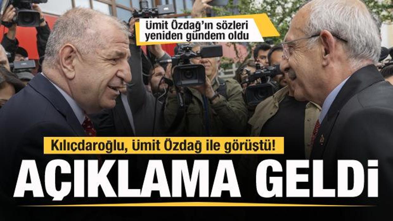 Kılı&ccedil;daroğlu, &Uuml;mit &Ouml;zdağ ile g&ouml;r&uuml;şt&uuml;! Son dakika a&ccedil;ıklaması