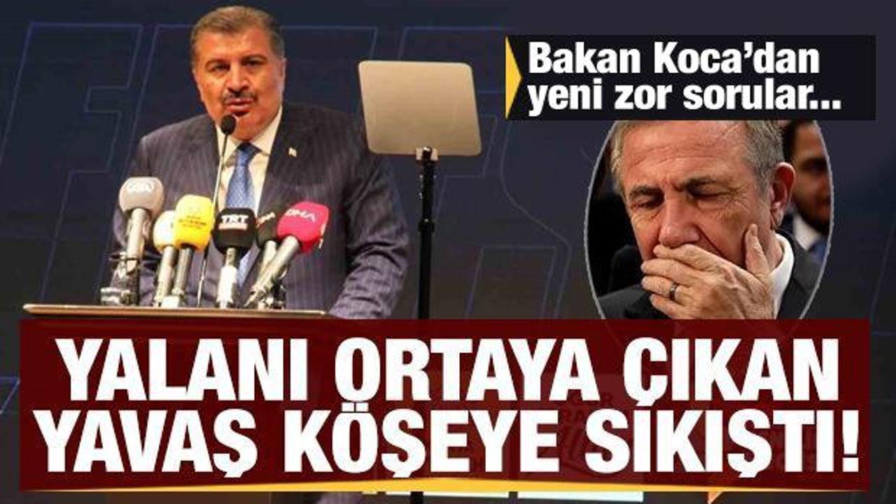 Yalanı ortaya &ccedil;ıkan Yavaş k&ouml;şeye sıkıştı! Bakan Koca'dan Yavaş'a yeni zor sorular