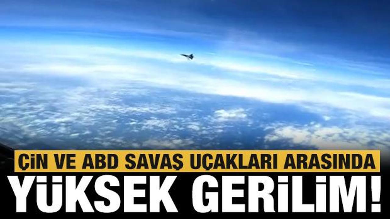 &Ccedil;in savaş u&ccedil;ağı ABD u&ccedil;aklarını taciz etti: Havada gerilimli anlar!