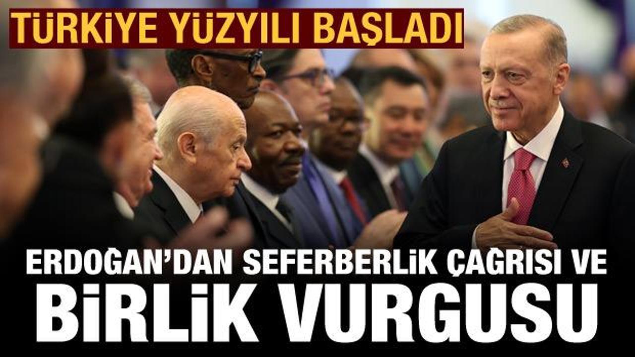 Cumhurbaşkanı Erdoğan göreve başladı! Türkiye Yüzyılı ve beraberlik vurgusu