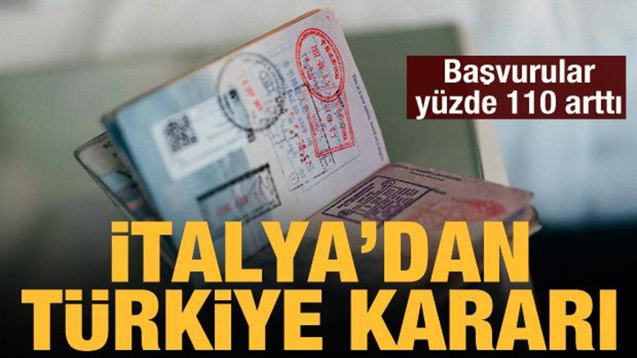İtalya, T&uuml;rkiye'nin vize talebini ek &ouml;nlemlerle karşılayacak