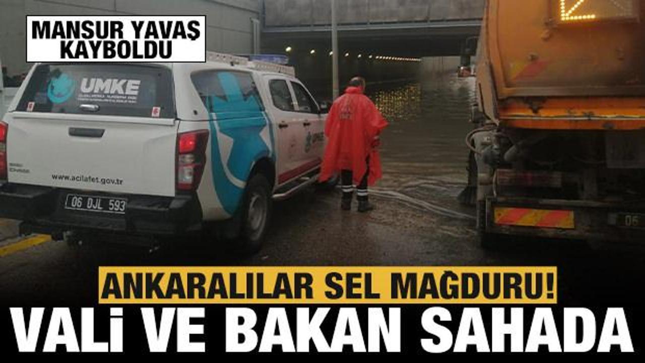 Sel mağduru Ankaralıların yardımına &ouml;nce Vali sonra Bakan yetişti