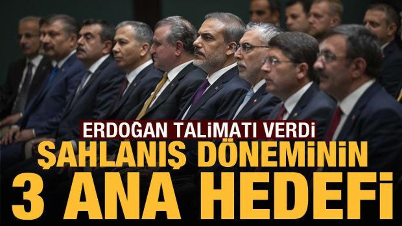 Yeni d&ouml;nemin 3 ana hedefi belirlendi: Cumhurbaşkanı Erdoğan talimat verdi
