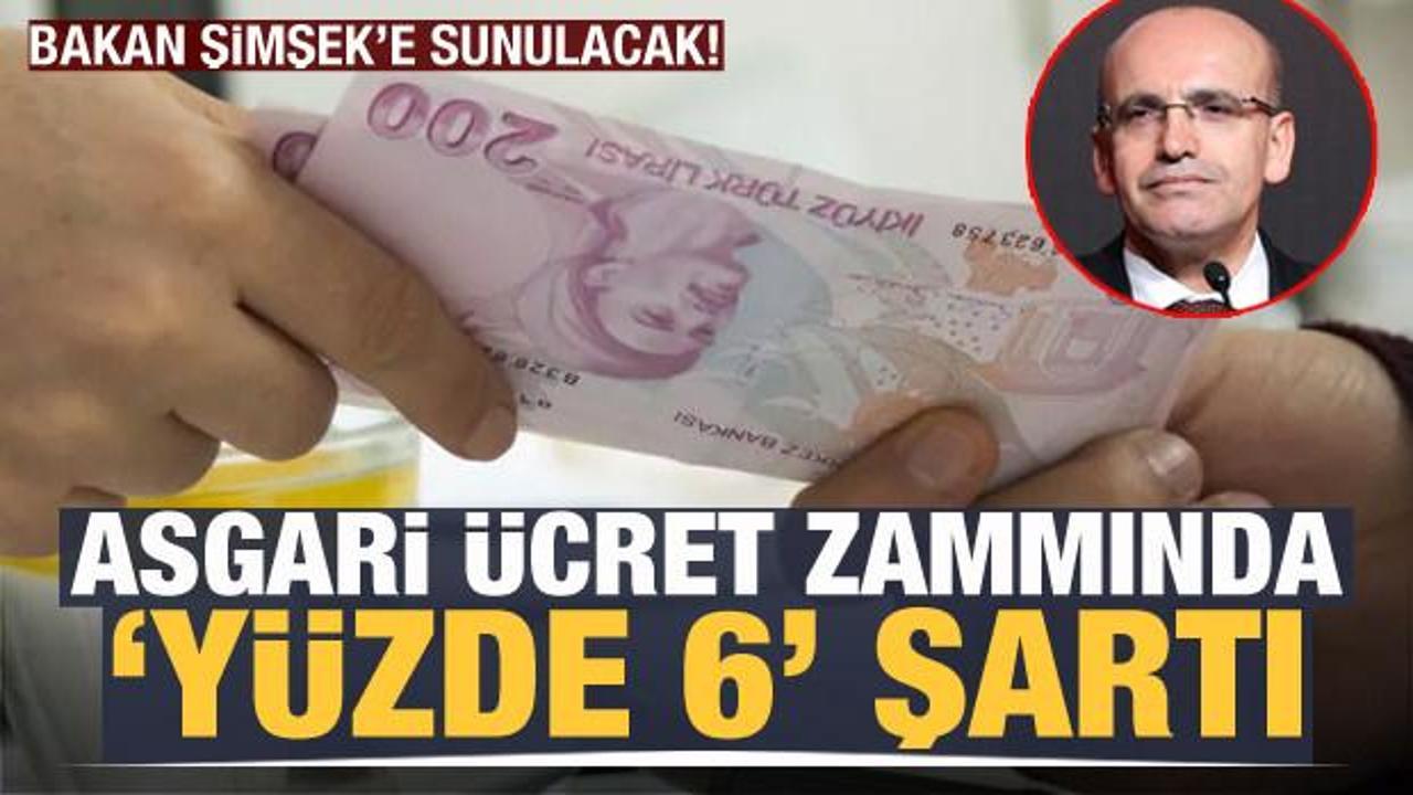 Asgari &uuml;cret zammında y&uuml;zde 6 şartı! Bakan Şimşek'e sunulacak