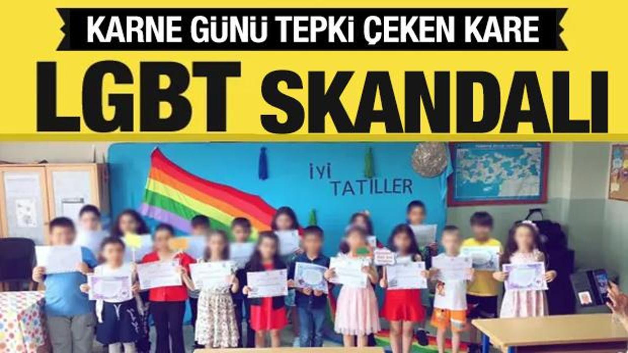 Karne günü büyük skandal! Öğretmen çocukları LGBT'ye alet etti