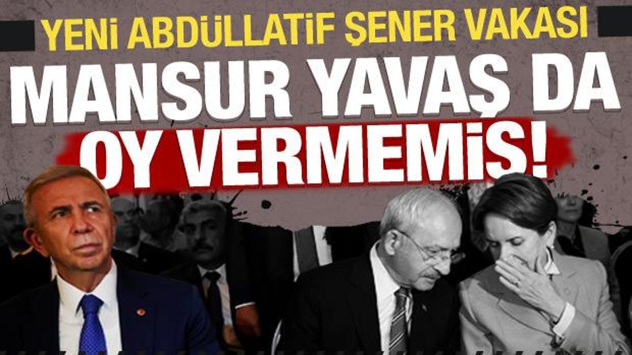 Bir Abd&uuml;llatif Şener vakası daha: Mansur Yavaş da CHP'ye oy vermemiş