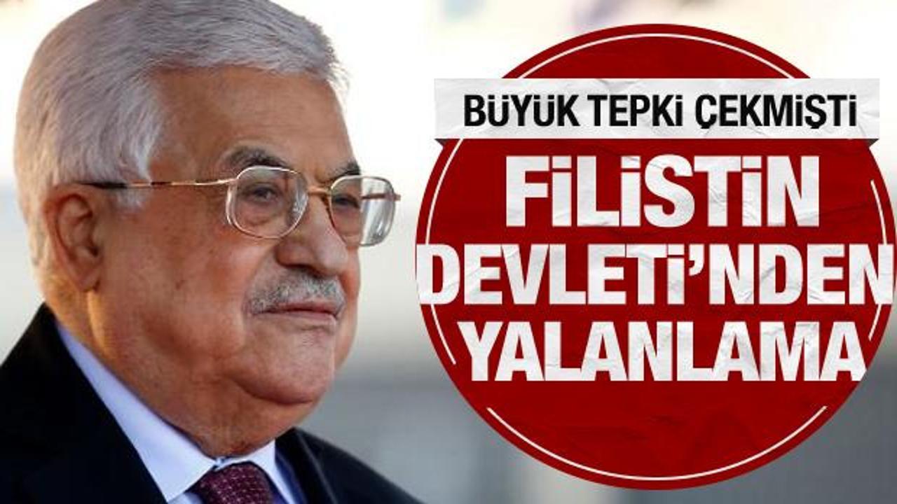 Filistin Büyükelçiliği'nden Mahmud Abbas'ın sözlerine yalanlama