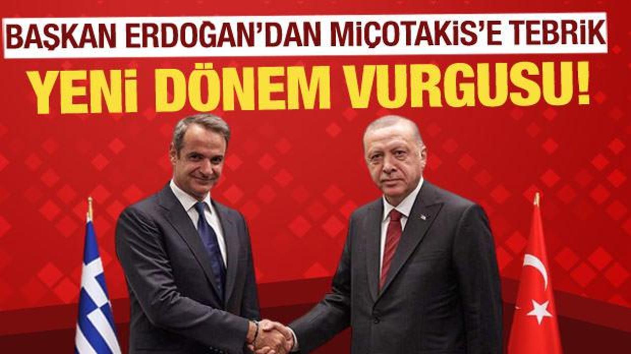 Cumhurbaşkanı Erdoğan, seçimlerde elde ettiği başarıdan ötürü Miçotakis'i tebrik etti