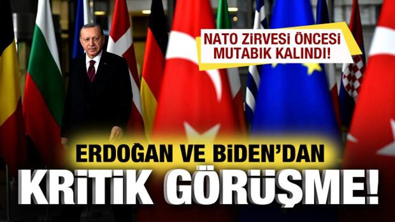Cumhurbaşkanı Erdoğan ve Biden'dan kritik g&ouml;r&uuml;şme! İsve&ccedil; ve F-16 detayı!