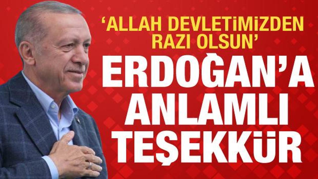 Depremzedelerden Cumhurbaşkanı Erdoğan'a teşekkür