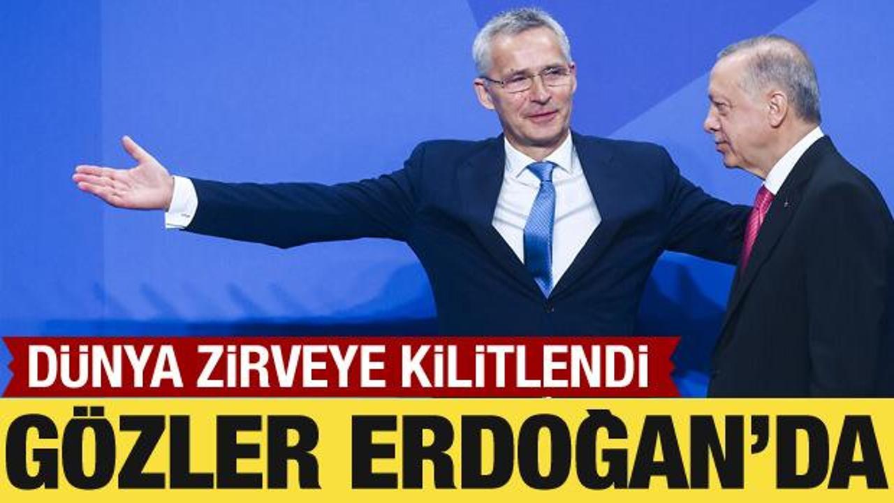 NATO Zirvesi'nde g&ouml;zler Cumhurbaşkanı Erdoğan&rsquo;da