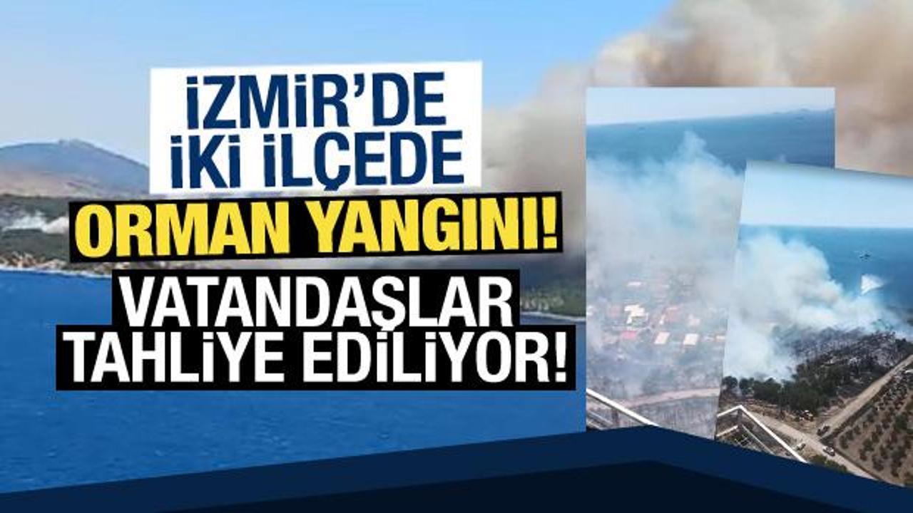 İzmir'de Aliağa ve Menderes'te orman yangını: Vatandaşlar tahliye ediliyor!