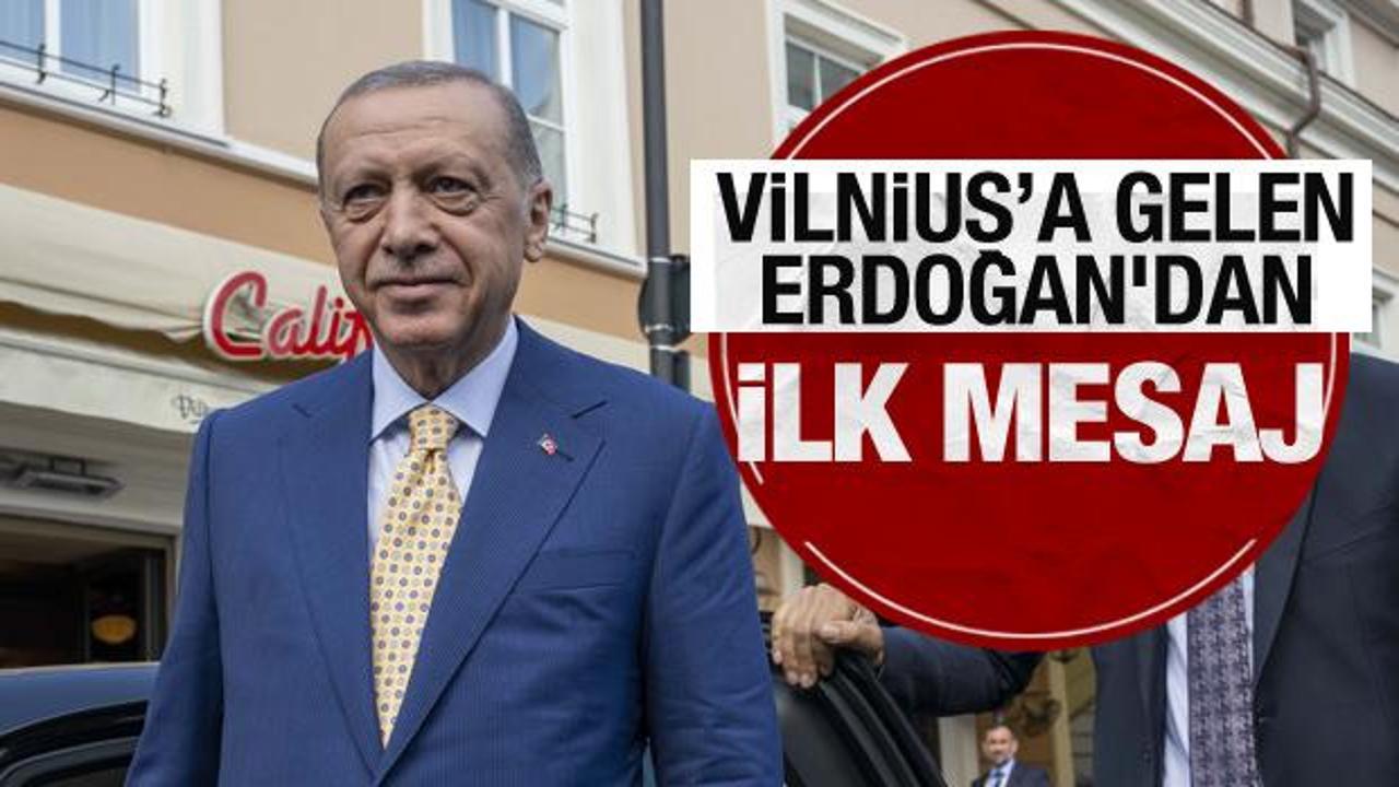 NATO zirvesi için Vilnius'a gelen Erdoğan'dan ilk açıklama!